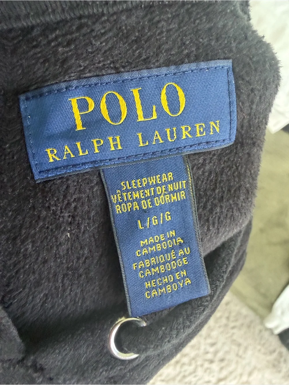 Polo by Ralph Lauren Black Hooded Pullover with Red Logo